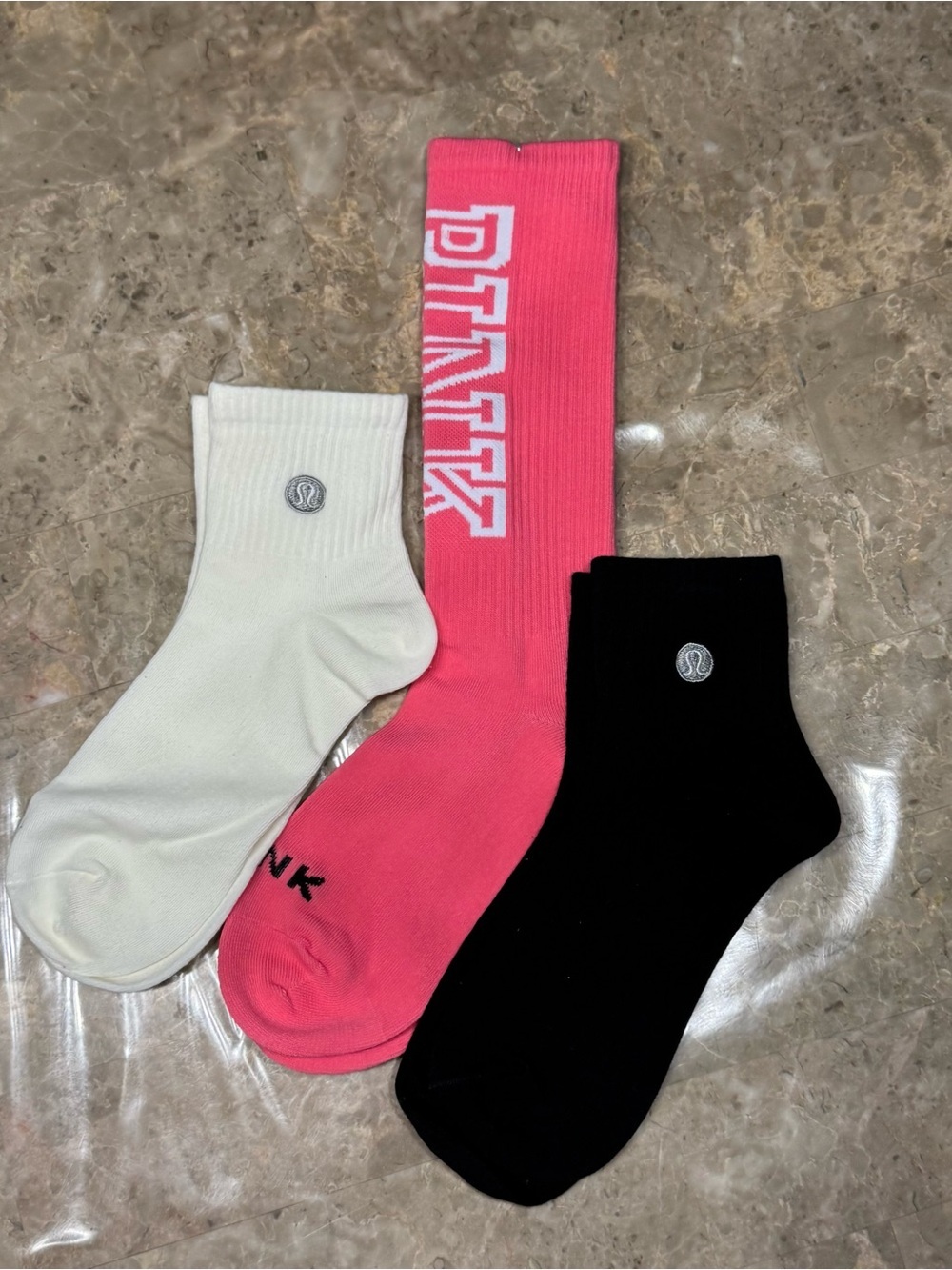 New Women’s Lululemon Athletica Socks and Pink sock set
3 pairs Size Medium - Picture 3 of 4